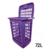 Cesto de Roupa Multiuso Telado com Tampa 72L Retangular – Organizador Prático Roxo - loja online