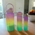 SET NUEVO DE 3 BOTELLAS MOTIVACIONALES PLÁSTICAS COLOR DE 2 LTS,900 ML Y300 ML.