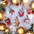 SET DE 5 ADORNOS NAVIDEÑOS COLGANTES DE TELA RELLENOS 9 CM