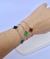 PULSEIRA INOX MULTI TREVOS PRETOS