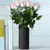 Vaso de flores tipo cerâmica listrada, plástico decorativo - comprar online
