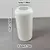 Vaso de flores tipo cerâmica listrada, plástico decorativo