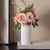 Vaso de flores tipo cerâmica listrada, plástico decorativo - loja online