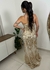 Vestido bordado em dourado - comprar online