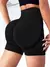 Mulheres yoga shorts de cintura alta shorts de treino fitness yoga elevador bund - comprar online