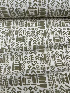 Gross Estampado Liviano Jeroglifico Verde - comprar online