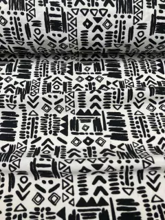 Gross Estampado Liviano Jeroglifico Negro en internet