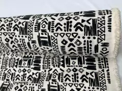 Gross Estampado Liviano Jeroglifico Negro