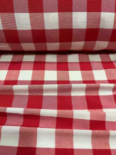 Tusor a cuadros picnic 1,50 Rojo - comprar online