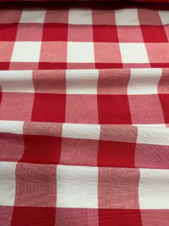 Tusor a cuadros picnic 1,50 Rojo