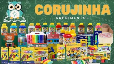 Imagem do banner rotativo Corujinha Suprimentos de Papelaria, Escritório e Artesanato.