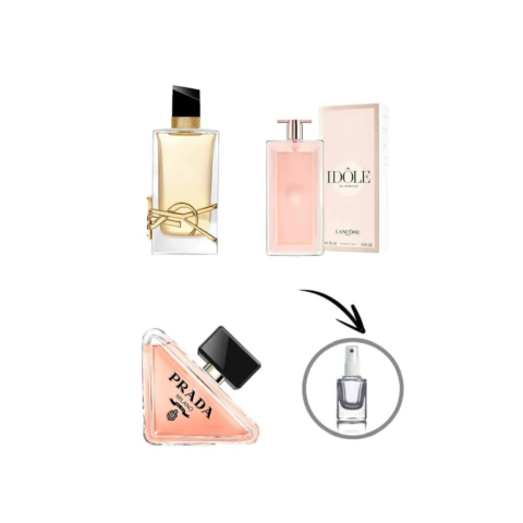 Combo Feminino Luxo Supremo: Libre, Idôle e Prada Paradoxe - 5ML Cada - comprar online