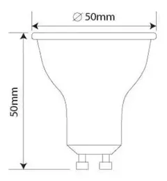 Lâmpada Led Dicroica Mr16 7w Gu10 6000k Br Frio Dimerizável - GALAXY LED - Fio Forte