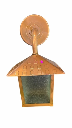 Luminaria Arandela Colonial Quadrado Vidro Blumenau Cobre - comprar online