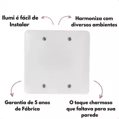 Kit c/ 5 placas espelhos 4x4 Cega Stylus - Ilumi - Fio Forte