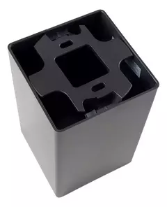 Spot Sobrepor Quadrado P/ Lâmpada Dicroica Gu10 Mr16 Bivolt Cor Preto 110V/220V - RG LED - Fio Forte
