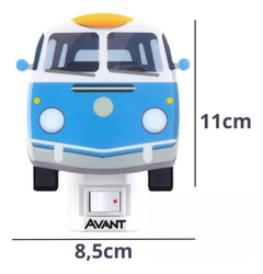 Luz Noturna Abajur Infantil Corujinha Kombi 1w Avant 3000k - Fio Forte