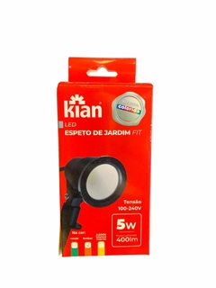 Kit 4 Espetos Luminárias Jardim Led 5w Ambar Bivolt - Kian - Fio Forte