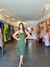 Vestido fruncido flor