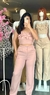 Set pantalon y top con flores