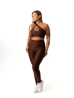Legging Canelada Básica Cacau - Aysú