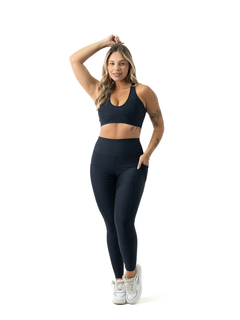 Top 3 em 1 Animal Print Preto
