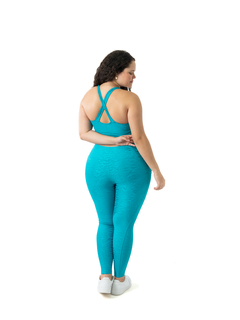 Legging com Bolso Colors Animal Print Turquesa - comprar online