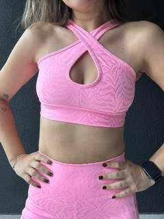 Top 3 em 1 Colors Animal Print Rosa na internet