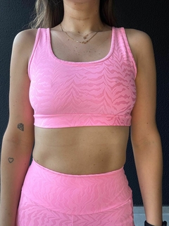 Top Basic Colors Animal Print Rosa - comprar online