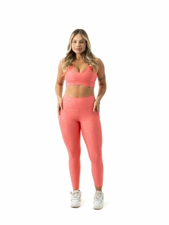 Top 3 em 1 Colors Animal Print Salmão