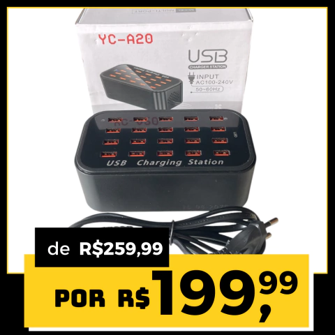 CARREGADOR USB 20 PORTAS YC-A20 (SEL) - comprar online