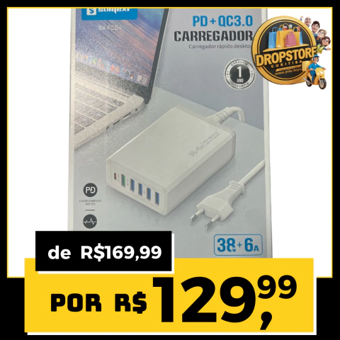 CARREGADOR RÁPIDO DESKTOP SUMEXR PD+QC3.0