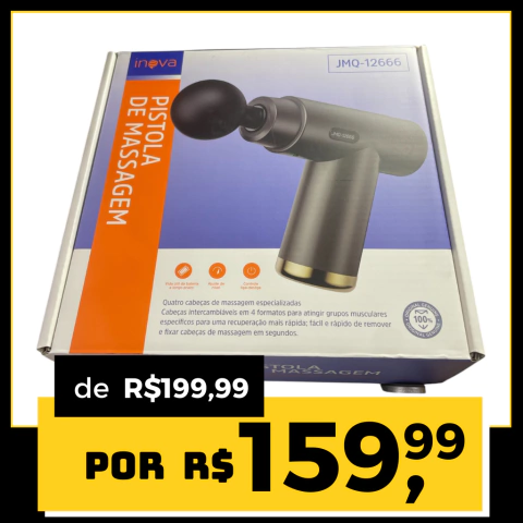 MASSAGEADOR PISTOLA CORPORAL 5 VELOCIDADES JMQ-12211 12442 12666 (INOV) - comprar online