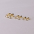 Trio de Brincos Ponto de Luz Zicornia Cristal Banhado a Ouro 18k na internet