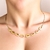 Colar 40cm com Detalhe 8 Elos Trabalhados Banhado a Ouro 18k - comprar online