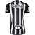 Camisa masculina do Atlético Mineiro I 24/25, com listras pretas e brancas e patrocinadores visíveis.