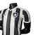 Camisa Botafogo I 24/25 masculina da Reebok, preta e branca, com listras verticais e escudo do time.