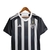 Camisa do Atlético Mineiro I 24/25, modelo masculino, nas cores preta e branca, com listras verticais e logo do clube.