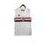 Camisa regata branca do São Paulo FC, com detalhes em vermelho e preto, modelo torcedor da New Balance para homens.