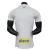 Camisa do Santos versão jogador 24/25, vista traseira, com mangas curtas e detalhes em preto.neymar santos pele vila belmiro
