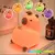 Bonito dos desenhos animados capivara silicone luz da noite usb recarregável cr - Gratino