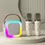 K12 Microfone Duplo Karaokê Bluetooth Speaker, RGB Light, Dois Alto-falantes 5W