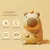 Bonito dos desenhos animados capivara silicone luz da noite usb recarregável cr - comprar online