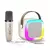 K12 Microfone Duplo Karaokê Bluetooth Speaker, RGB Light, Dois Alto-falantes 5W