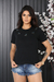 Camiseta feminina bordada - Cotton - Villary Oficial - Sua loja online de moda feminina