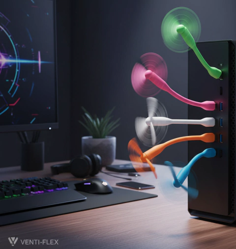 Mini Ventilador Portátil USB Flexible | Compacto y Silencioso - comprar online