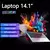 Laptop leve com tela de molduras estreitas, Intel N3700, 16GB RAM + 1024GB ROM,