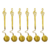 Set x 6 cucharitas de cafe o te acero inoxidable dorado - tienda online