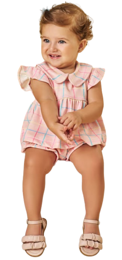 Conjunto Bata e Shorts em Ponto Roma