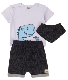 Conjunto Dino com Babador - comprar online